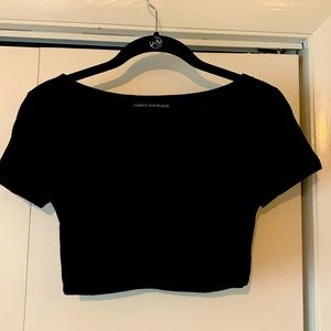 Naked Wardrobe scoop neck crop top